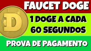 Faucet Dogecoin Ganhe 1 DOGE a Cada 60 Segundos Prova de Pagamento [upl. by Eloccin]