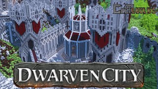 Minecraft Dwarven City Under the Sky  Medieval City Timelapse [upl. by Ulrika]