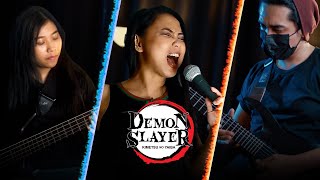 Demon Slayer Kimetsu No Yaiba 鬼滅の刃  GURENGE  METAL COVER by Jake Hays feat Sarma Cherry amp Iqeen [upl. by Partridge361]