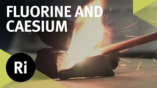 Reacting Fluorine with Caesium  First Time on Camera [upl. by Ahsienel]