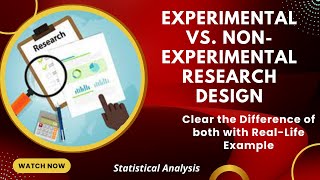 Experimental Vs NonExperimental Research Design  Types of Research Design  in Urdu [upl. by Morez695]