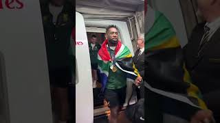 2023 Rugby World Cup champions the Springboks arrival [upl. by Leund742]