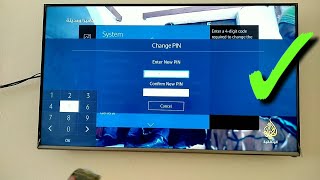 How to reset PIN code on Samsung Smart TV  security PIN  password PIN Samsung TV [upl. by Carlie]