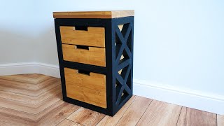 😎 MINIMALISTIC DIY Nightstand  Loft Industrial Style [upl. by Psyche6]