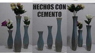 Floreros Hechos Con CementoCement Flower Vase [upl. by Eveiveneg857]