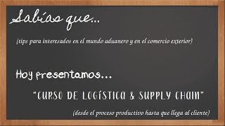 Sabías qué 7 Curso de Logística y supply chain [upl. by Zoellick816]