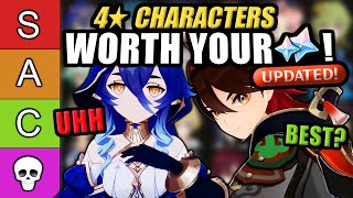 THE BEST FOUR STARS IN THE GAME ★Updated Genshin Impact 4 Star Tier List★ [upl. by Hutson710]