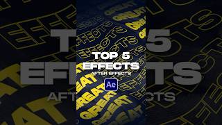 5 Best Effects in After Effects tutorial [upl. by Ainesell]