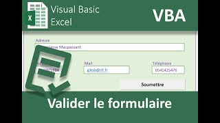 Valider un formulaire dinscription en VBA Excel [upl. by Akcira]