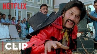 Shah Rukh Khan Funny Scene  Yenna Rascala Mind It  Om Shanti Om  Netflix India [upl. by Schnell]