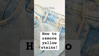 How To Remove Yellow Stains laundry stain stainremoval clean [upl. by Rawlinson461]