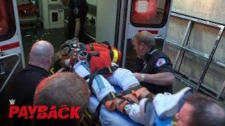 Enzo Amore receives medical attention at WWE Payback 2016 May 1 2016 [upl. by Nawj]