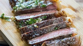 The Best PanSeared Juicy Sirloin Steak with Garlic Herb Butter [upl. by Anyalram]