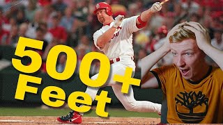 British Guy Reacts To MLB 500 Foot Homeruns [upl. by Powe]