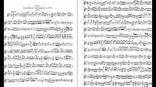 Eine Kleine Nachtmusik 1st movement Allegro  with sheet music 1st Violin  D [upl. by Bouchier619]