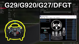 Logitech Force Feedback Settings Assetto Corsa  Logitech G25G27G29G920G923 [upl. by Enifesoj]