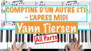 How to play Comptine dun autre été Laprèsmidi  Yann Tiersen Amelie Theme Piano Tutorial [upl. by Lyndsey621]