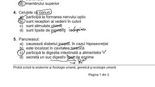 Rezolvare simulare Biologie Bacalaureat 2024 partea 1 [upl. by Kaete]