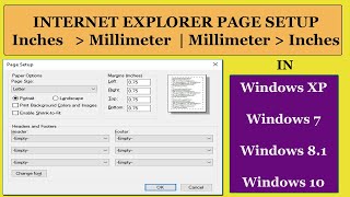 Page Setup Measurement mm to inches [upl. by Popper949]