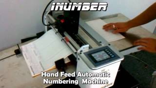 iNumber Affordable Manual Feed Automatic Numbering Machine [upl. by Xyno]