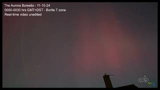 Aurora BorealisNorthern Lights from the UK  10th 11th October 2024  Real Time 4K Video  doimg [upl. by Nylaehs]