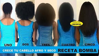 ♣¡NO LO USES MUCHO TRATAMIENTO INTENSIVO PARA CRECER LARGO EL CABELLO AFRO Y RIZADO☯❤ANTIRESEQUEDAD [upl. by Madaras897]