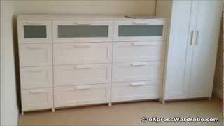 IKEA Brimnes 2 Door Wardrobe Design with Chest of Drawers [upl. by Katharina]