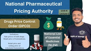 National Pharmaceutical Pricing Authority  DPCO  National List of Essential Medicines NLEM [upl. by Sidras]