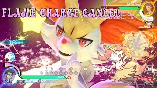 Pokken Tournament  Braixen Flame Charge Cancel Stuff [upl. by Eillib]