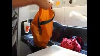 Laundry on a plane  The Scrubba wash bag [upl. by Nywg]