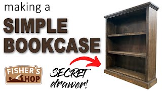 Woodworking Making a simple bookcase with hidden storage [upl. by Mabel]