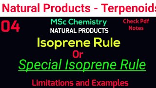 Isoprene Rule and Isoprene RuleLimitationsampExamplesComplete ExplanationMSc Chemistry Terpenoids [upl. by Chauncey]