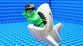 Lego Hulk Shark Fail [upl. by Euqinomahs]