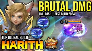 HARITH BEST BUILD 2024  TOP GLOBAL HARITH GAMEPLAY  MOBILE LEGENDS✓ [upl. by Bravar]