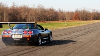 Single Turbo Corvette Accelerates on Air Strip [upl. by Sorcha]