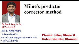 Milnes predictor corrector method [upl. by Airbas553]