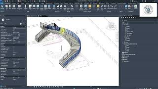 Easiest way to make 3d stair Revit  How to make spiral stair Revit [upl. by Atinrehs]