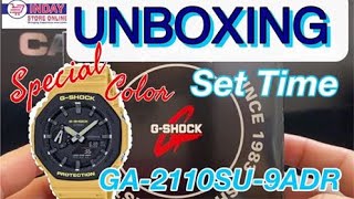 UNBOXING GA2110SU9A Gshock SET TIME [upl. by Attiuqaj]