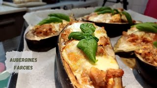 Aubergine Farcie Tomate et Mozzarella 🍆🧀 [upl. by Ahsinahs275]