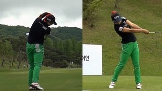 Slow HD YANG SooJin Dual View Driver Golf Swing 2013 1KLPGA Tour [upl. by Dyke]