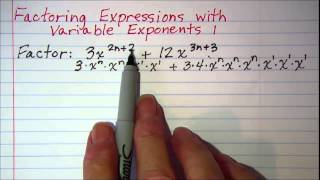 Factoring Expressions with Variable Exponents 1 [upl. by Rehpotsrik998]