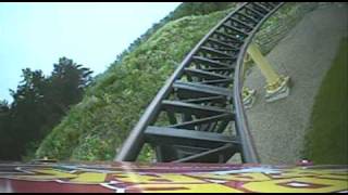 Desert Race Roller Coaster Front Seat POV Onride Intamin Heide Park Germany [upl. by Davine]