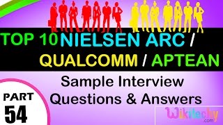 NIELSEN ARC ANALYST  QUALCOMM  APTEAN Top most interview questions and answers for freshers [upl. by Aicela852]