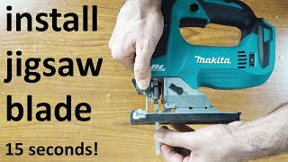 How to install jigsaw blade Makita [upl. by Grane]