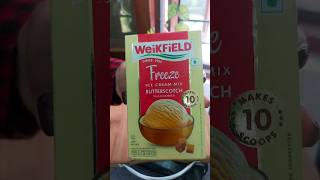 weikfield butterscotch brick icecream banao only at rs 54 shorts [upl. by Castera517]