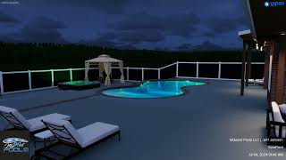 Beach Entry Vip3D  3D Swimming Pool Design Software [upl. by Nnov]