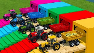 DEUTZ FAHR vs LANDINI vs FENDT vs CLAAS TRACTORS BATTLE WITH GRAPES Farming Simulator 22 [upl. by Tap315]