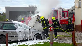 POŽAR OSEBNEGA VOZILA PGD Vir GVC 1625  prikaz gašenja vozila [upl. by Heer]