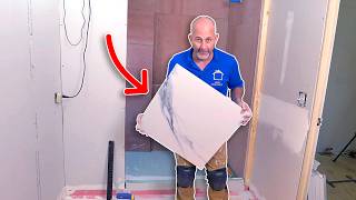 How to Install Bathroom Floor Tile for Beginners [upl. by Idelia274]