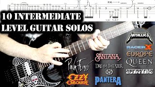 10 Intermediate Guitar Solos To Improve Your Playing  Guitar Lesson Tab [upl. by Sirrad]